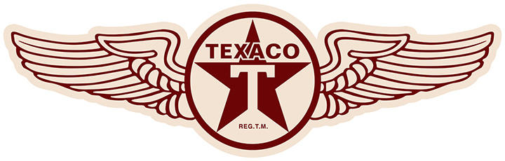 Sign - Texaco Wings Embossed Tin - Gifts For Dad